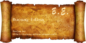 Bucsay Edina névjegykártya